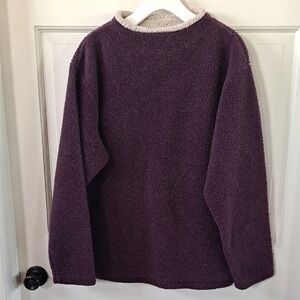 Cabela’s Sherpa Fleece Purple Pullover Oversized Chuncky Cozy Jacket Coat